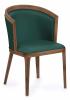 Стул деревянный Alsav Horeca AL 503 Bizotti Орех Темный Экокожа Dark Green