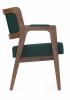 Стул деревянный Alsav Horeca AL 501 Norman Орех Темный Экокожа Dark Green