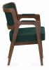 Стул деревянный Alsav Horeca AL 501 Norman Орех Темный Экокожа Dark Green